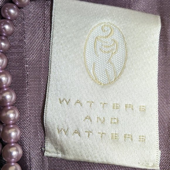 Watters & Watters Heather Sleeveless Faux Pearl Neckline Maxi Formal Dress - 6 - Picture 14 of 15